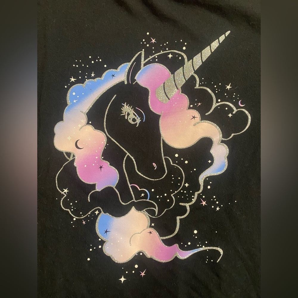 Girls Cat & Jack Unicorn Shirt & Adjustable Jeans Outfit - Picture 3 of 5